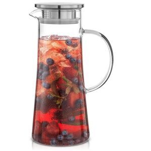 JoyJolt -  Breeze Glass Pitcher with Lid (Pour / Filt Clear